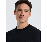 Perry Ellis Men's Space Dye Texture Crewneck Sweater