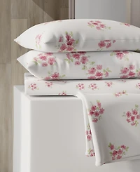 Color Sense Brushed Cool Crisp Percale Printed 3-Pc. Sheet Set, Twin Xl