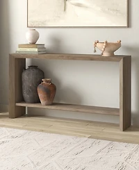 Hudson & Canal Osman 55" Wood Wide Rectangular Console Table