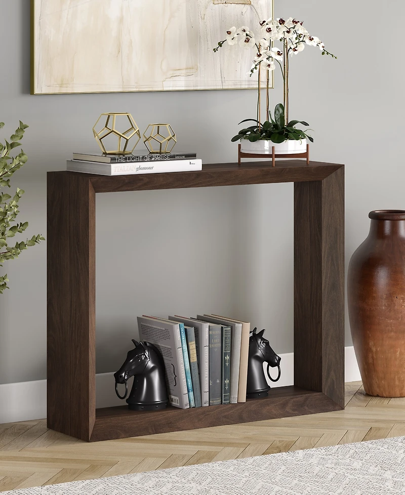 Hudson & Canal Osmond 36" Wood Wide Rectangular Console Table