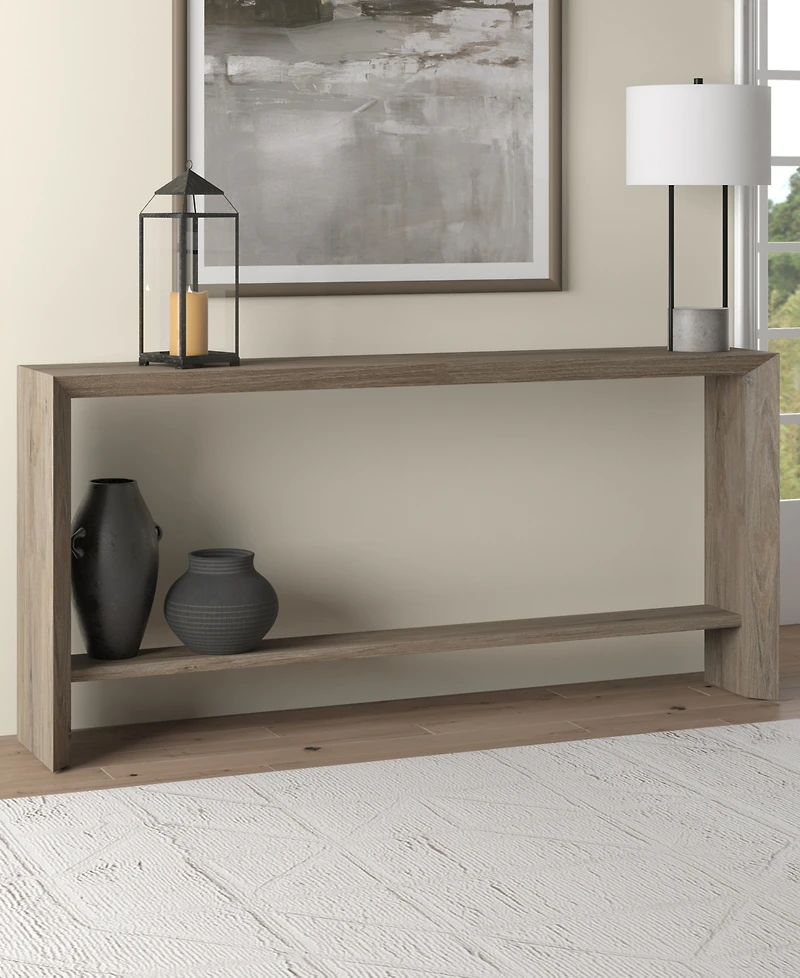 Hudson & Canal Osman 64" Wood Wide Rectangular Console Table