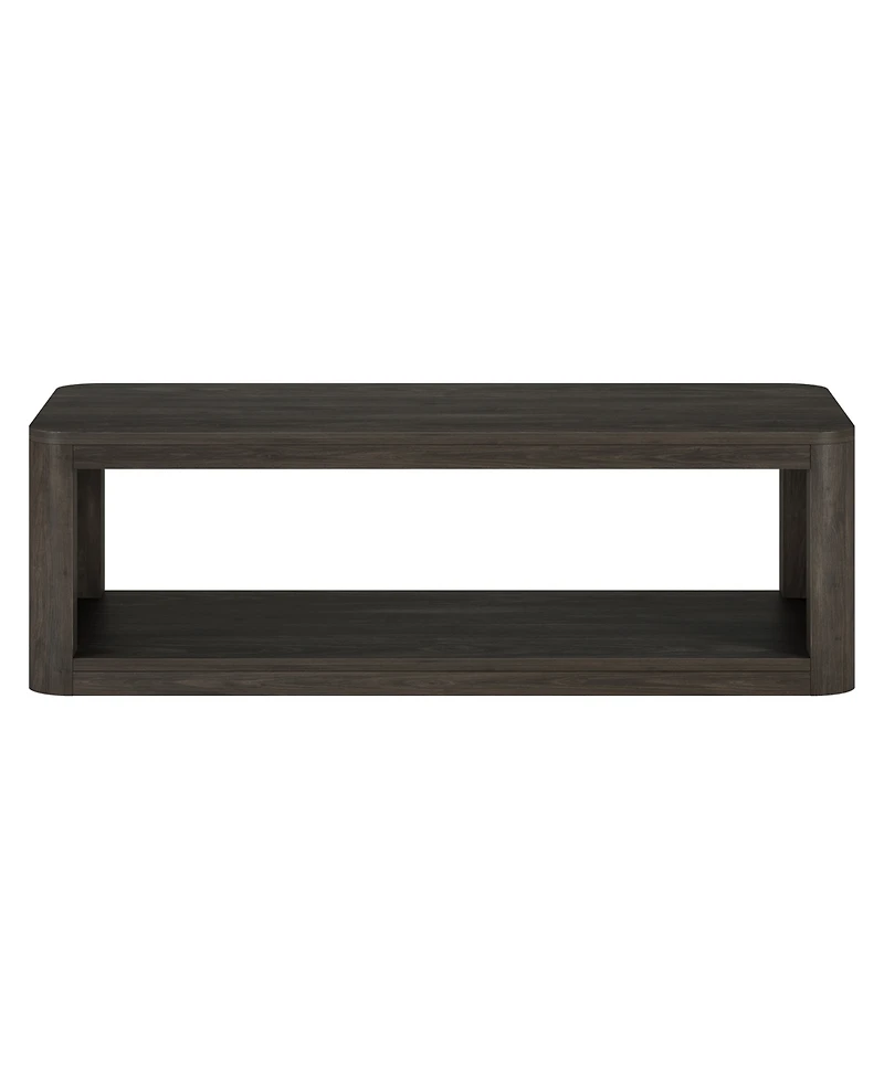 Hudson & Canal Kellan 47" Wood Wide Rectangular Coffee Table