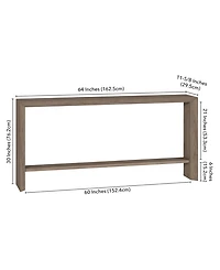 Hudson & Canal Osman 64" Wood Wide Rectangular Console Table