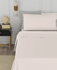 Color Sense Brushed Cool Crisp Solid Cotton -Pc. Sheet Set