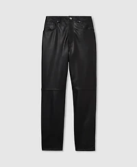 Reiss Women's Leather Slim-Leg Pants