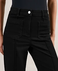 Reiss Women's Sakura Patch-Pocket Flare-Leg Jeans