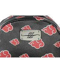 Naruto Akatsuki Sasuke Faux Saffiano Mini Backpack Bag 11"