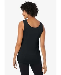 Woman Within Plus Rib Knit Tank