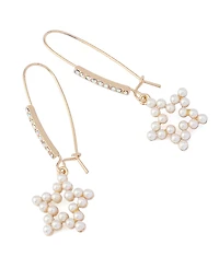 Betsey Johnson Faux Stone Celestial Soiree Cultivated-Pearl Dangle Earrings