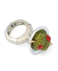 Betsey Johnson Faux Stone Celestial Soiree Martini Cocktail Ring