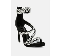 Korna Diamante Embellished Stiletto Heel Sandals