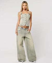 Abrand Women's Sleeveless Square Neck Top