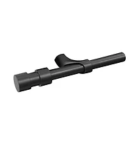 Thermaplus Patented Blackout Exclusive Curtain Rod Double Cap Finial Extendable 72" to 144" Black