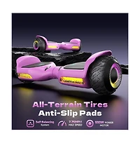 Hoverboard All Terrain Hoverboard with Led Lights & 500W Motor, Self Balancing Off Road Hoverboards with Bluetooth for Kids ages 6-12 and Adults