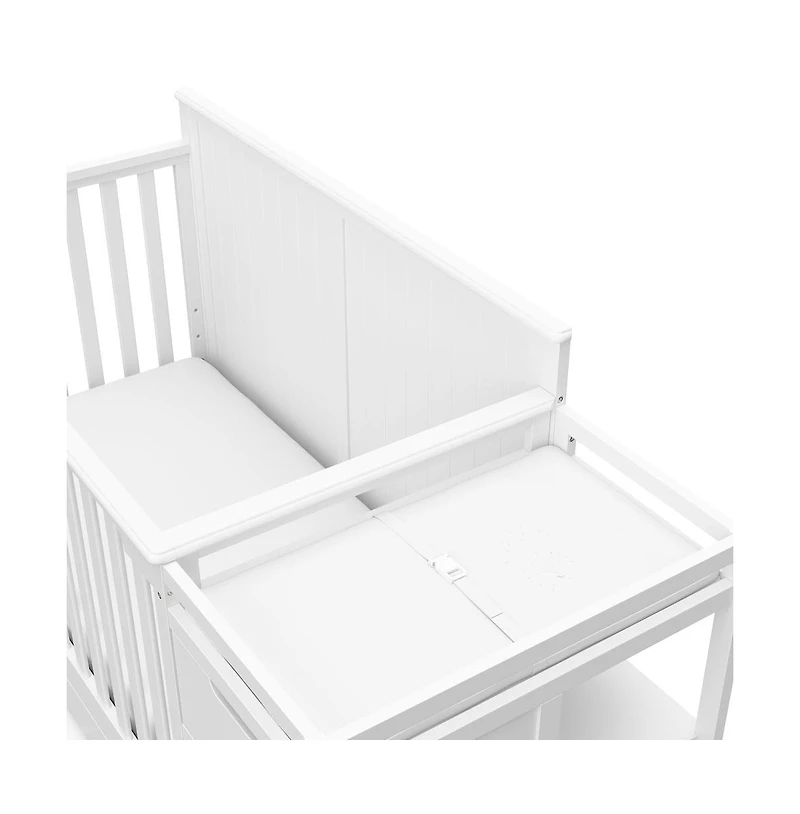 Graco Hadley 5-in-1 Convertible Crib and Changer with Drawer (White)