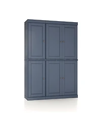 Palace Imports 100% Solid Wood 48.5" Pantry Cabinet with Raised Panel Doors, 2-Drawers & Adjustable Shelves