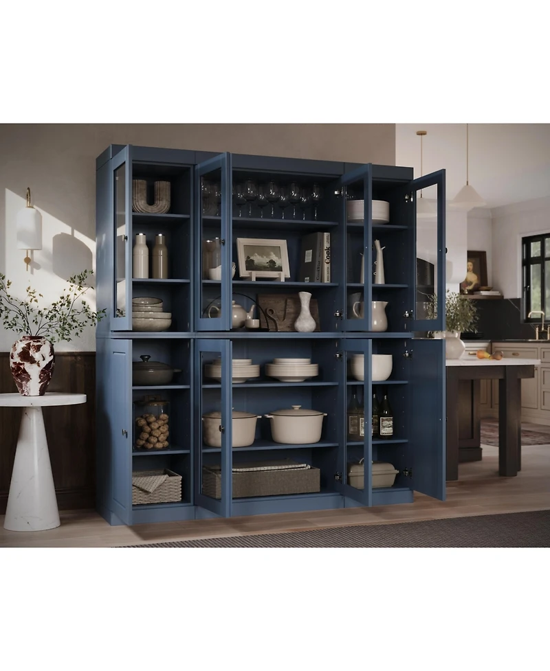 Palace Imports 100% Solid Wood 65" Pantry China Cabinet with Raised Panel