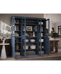 Palace Imports 100% Solid Wood 65" Pantry China Cabinet with Raised Panel