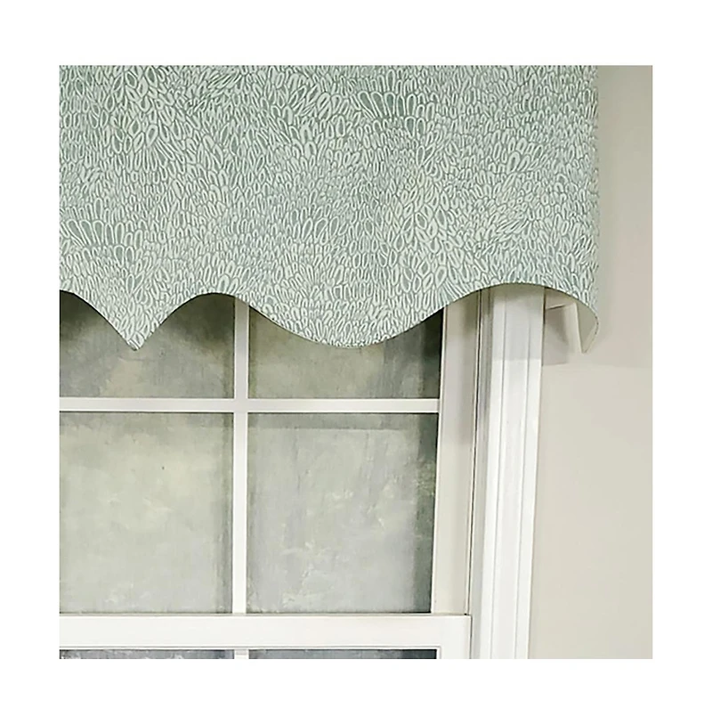 Rlf Home Luxurious Modern Design Classic Miramar Regal Style Window Valance 50" x 17