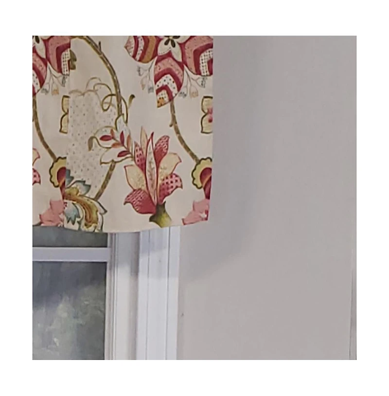 Rlf Home Ophelia Tab Style Premium Quality 4" Tab Valance 45" x 15" Rose by Rlf Home