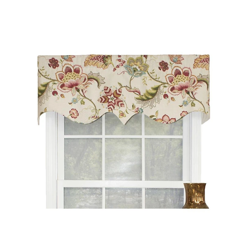 Ophelia Regal Style 3" Rod Pocket Valance 50" x 17" Multicolor by Rlf Home
