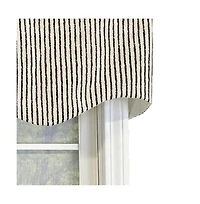 Rlf Home Duval Regal Valance Black. 3" Rod Pocket 50"W x 17"L