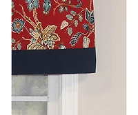 Rlf Home Gianna Banded Valance Spa. 3" Rod Pocket, Contrast bottom banding. 50"W x 16"L