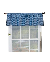 Rlf Home Serpentine Tailored 100% Cotton with Fully Lined 3" Rod Pocket Valnance for Windows 50" x 14" Sky