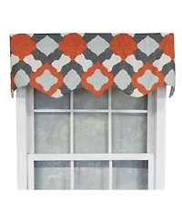 Rlf Home Twinkle Regal 100% Cotton with Fully Lined 3" Rod Pocket Valnance for Windows 50" x 17" Multi