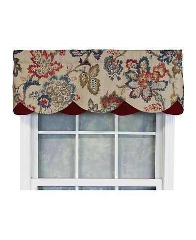 Rlf Home Silvia Petticoat 100% Cotton with Fully Lined 3" Rod Pocket Valnance for Windows 50" x 15" Walnut