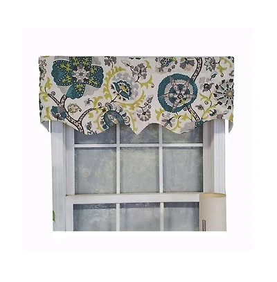 Rlf Home Modern Design Classic Celtic Regal Style Window Valance 50" x 17" Emerald Green