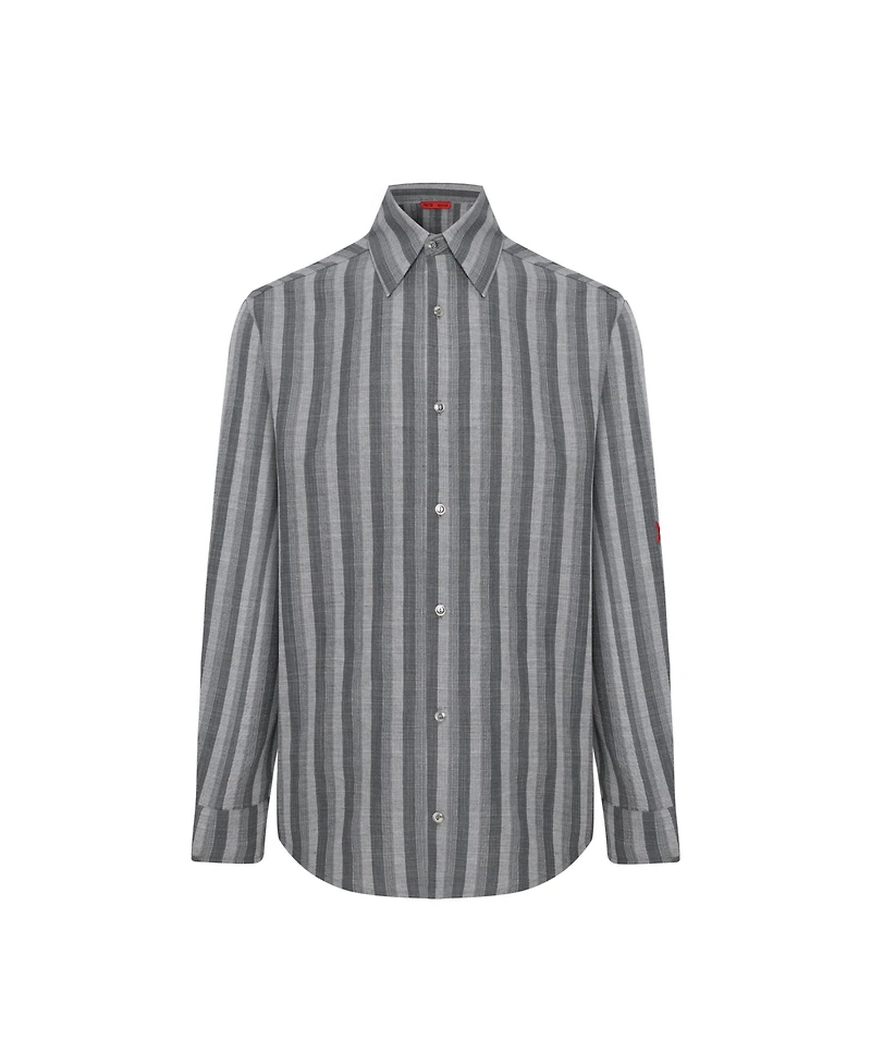 Pcfg Men's Linen-Blend Checked Woven Button-Up Shirt