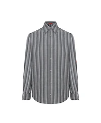 Pcfg Men's Linen-Blend Checked Woven Button-Up Shirt