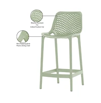 Meridian Furniture Mykonos Mint Outdoor Patio Stool, Set of 4