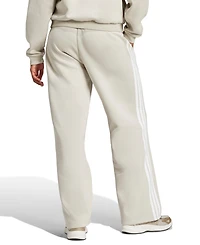 adidas Women's Essentials Three Stripes Fleece Open Hem Pants