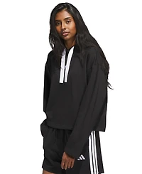 adidas Women's Fleece 3-Stripes Loose-Fit Hoodie