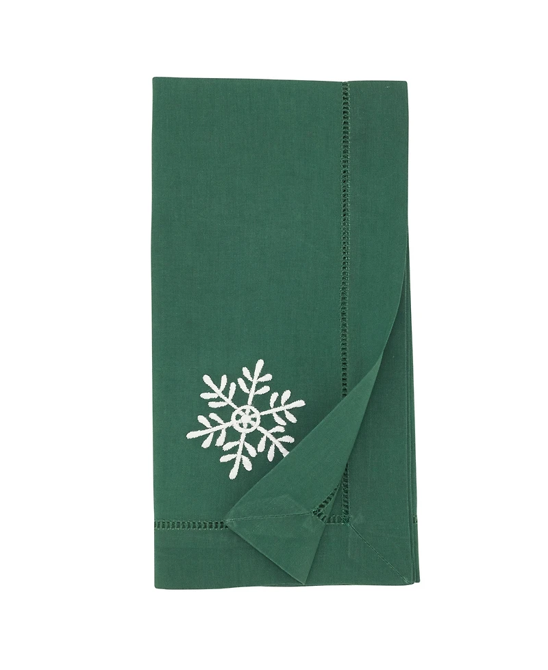 Saro Lifestyle Embr'D Snowflake Hemstitch Napkin