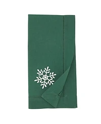 Saro Lifestyle Embr'D Snowflake Hemstitch Napkin