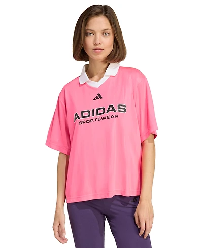 adidas Women's Tiro Q4 Pull Over T Shirt