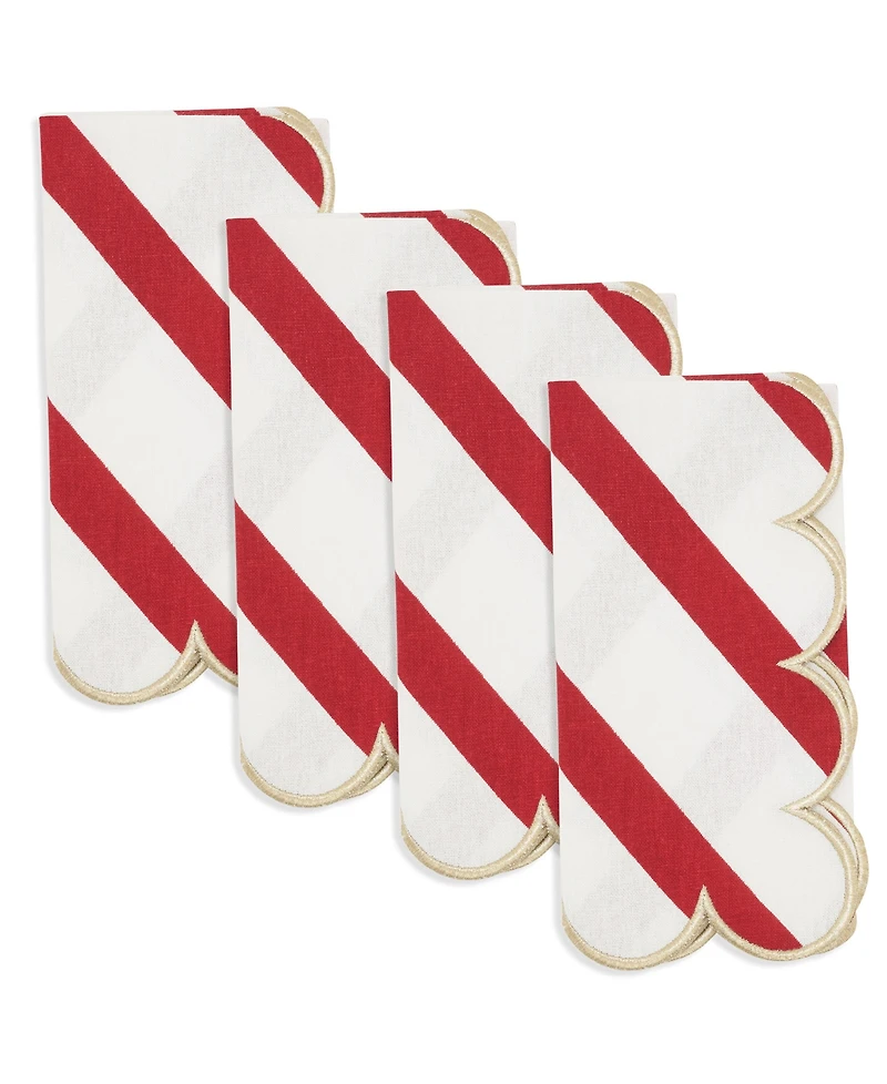 Saro Lifestyle Scalloped Napkin, Set of 4