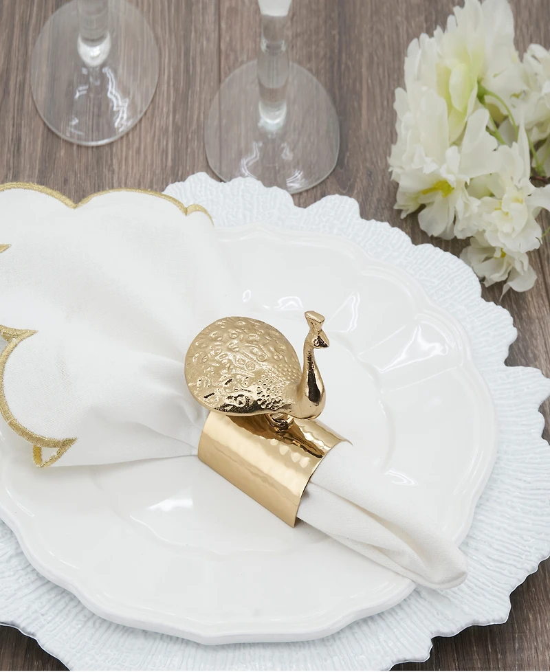 Saro Lifestyle Gilded Peacock Napkin Ring