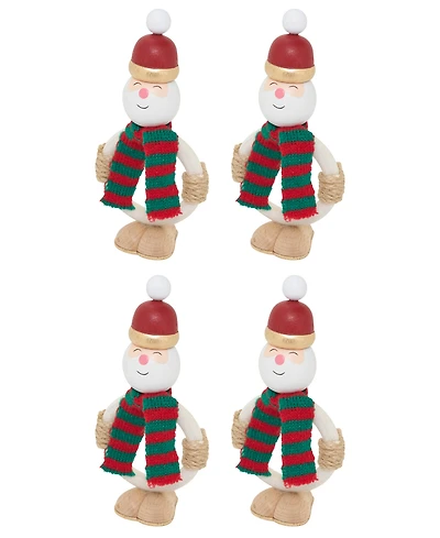 Saro Lifestyle Twinkle Hat Santa Napkin Ring, Set of 4