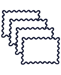 Saro Lifestyle Linen Eco Scallop Border Placemat, Set of 4