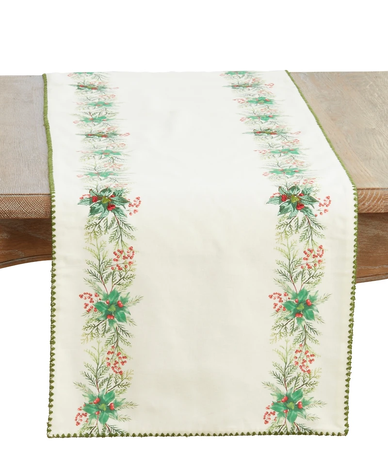 Saro Lifestyle Holly Table Runner