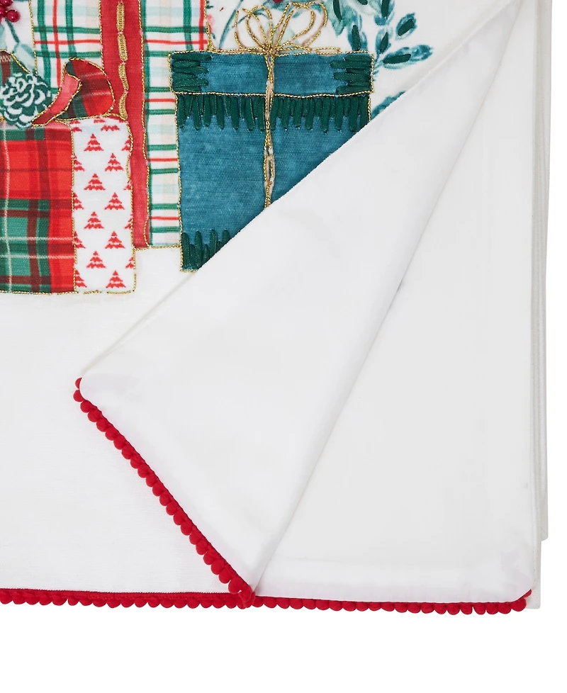 Saro Lifestyle Christmas Gifts Table Runner, 16" x 72"