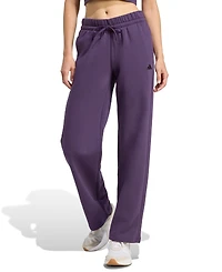 adidas Women's Essentials Feel Cozy Mid-Rise Open-Hem Pants