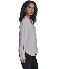 Calvin Klein Women's Decorated Button-Down Top