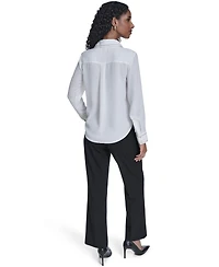 Calvin Klein Women's Decorated Button-Down Top