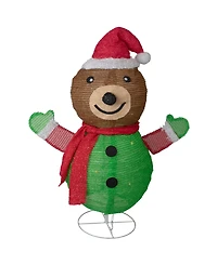 Northlight 25" Pop-up Bear Wearing Santa Hat Outdoor Christmas Decoration
