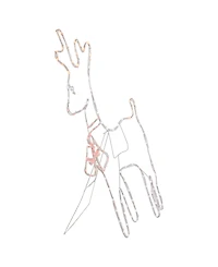 Northlight 36" Lighted Standing Reindeer Silhouette Outdoor Christmas Decor